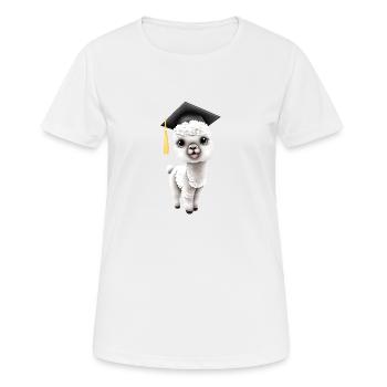 Baccalauréat Certificat de fin d’études supérieures Études d’alpaga - T-shirt respirant Femme - blanc - Devant - AI Model Female 172 dark (172cm)