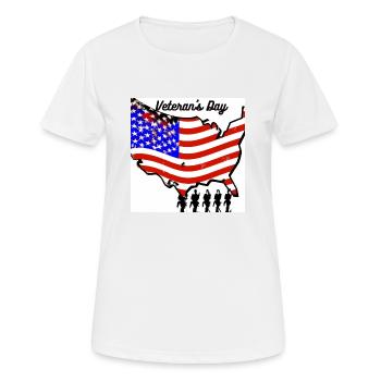 Vétérans, anciens combattant, armistice. - T-shirt respirant Femme - blanc - Devant - AI Model Female 172 dark (172cm)