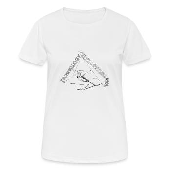 Pyramide - Tomb, Technology, Transcendence - Frauen T-Shirt atmungsaktiv - Weiß - Vorne - AI Model Female 172 dark (172cm)