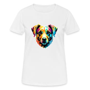 Propriétaire de chien Chien Propriétaire de chien Chien Chien de berger - T-shirt respirant Femme - blanc - Devant - AI Model Female 172 dark (172cm)