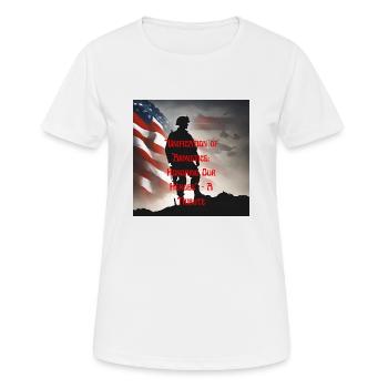 Vétérans, anciens combattant, armistice. - T-shirt respirant Femme - blanc - Devant - AI Model Female 172 dark (172cm)