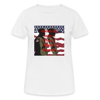 Vétérans, anciens combattant, armistice. - T-shirt respirant Femme - blanc - Devant - AI Model Female 172 dark (172cm)