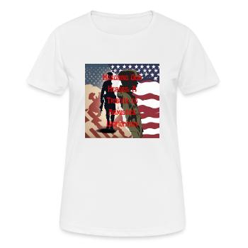 Vétérans, anciens combattant, armistice. - T-shirt respirant Femme - blanc - Devant - AI Model Female 172 dark (172cm)