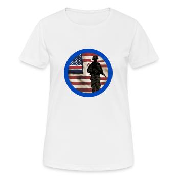 Vétéran, ancien combattant, armistice, militaire. - T-shirt respirant Femme - blanc - Devant - AI Model Female 172 dark (172cm)