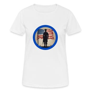 Vétérans,ancien combattant,armistice,us army,navy, - T-shirt respirant Femme - blanc - Devant - AI Model Female 172 dark (172cm)