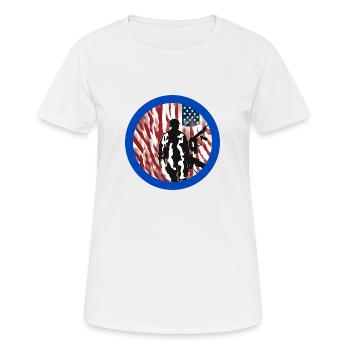 Vétérans,ancien combattant,armistice,us army,navy, - T-shirt respirant Femme - blanc - Devant - AI Model Female 172 dark (172cm)
