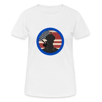 Vétérans,ancien combattant,armistice,us army,navy, - T-shirt respirant Femme - blanc - Devant - AI Model Female 172 dark (172cm)