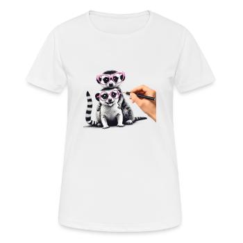 Suricate - T-shirt respirant Femme - blanc - Devant - AI Model Female 172 dark (172cm)