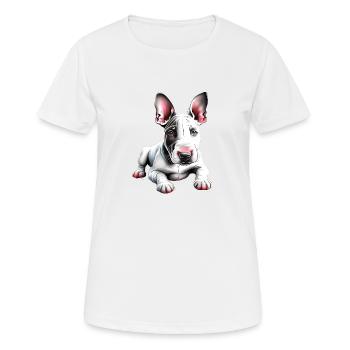 Staffordshire Bull Terrier Propriétaires de chiens Chiens - T-shirt respirant Femme - blanc - Devant - AI Model Female 172 dark (172cm)