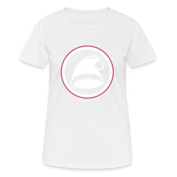 Bonnet de Noël Père Noël chapeau symbole - T-shirt respirant Femme - blanc - Devant - AI Model Female 172 dark (172cm)