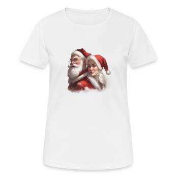 Ehepaar Santa Claus - Frauen T-Shirt atmungsaktiv - Weiß - Vorne - AI Model Female 172 dark (172cm)