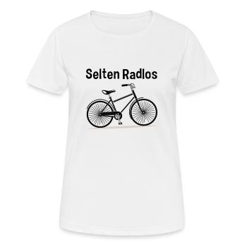 Fahrrad mit Spruch - Selten Radlos - Frauen T-Shirt atmungsaktiv - Weiß - Vorne - AI Model Female 172 dark (172cm)