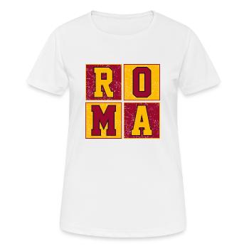Roma - Frauen T-Shirt atmungsaktiv - Weiß - Vorne - AI Model Female 172 dark (172cm)