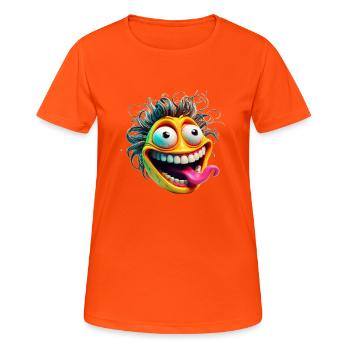 Mentally Unbalanced grimace XX - Women's Breathable T-Shirt - neon orange - Front - AI Model Female 172 dark (172cm)