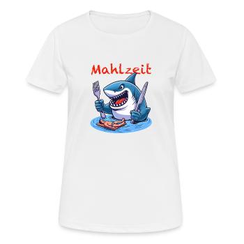 Hungriger Hai - Frauen T-Shirt atmungsaktiv - Weiß - Vorne - AI Model Female 172 dark (172cm)