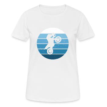 Dirt Bike Dirt Biker Dirt Bike Women Men - Women's Breathable T-Shirt - white - Front - AI Model Female 172 dark (172cm)