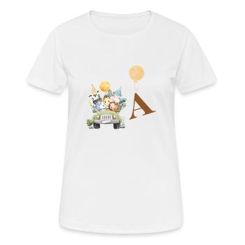 Brief an Safari - Frauen T-Shirt atmungsaktiv - Weiß - Vorne - AI Model Female 172 dark (172cm)