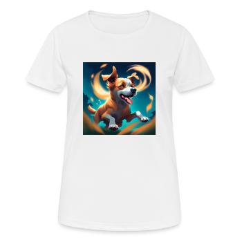Mondschein-Schwung - Ein nächtliches Abenteuer - Frauen T-Shirt atmungsaktiv - Weiß - Vorne - AI Model Female 172 dark (172cm)
