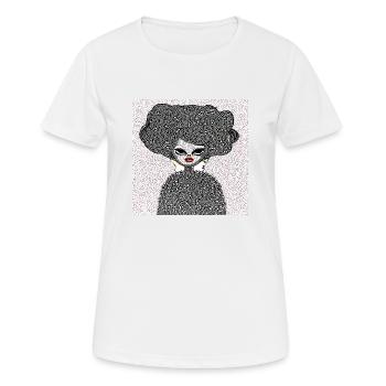 Coiffure #2 - T-shirt respirant Femme - blanc - Devant - AI Model Female 172 dark (172cm)