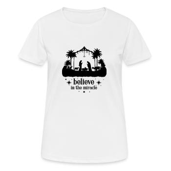 Believe in the miracle - Women's Breathable T-Shirt - white - Front - AI Model Female 172 dark (172cm)
