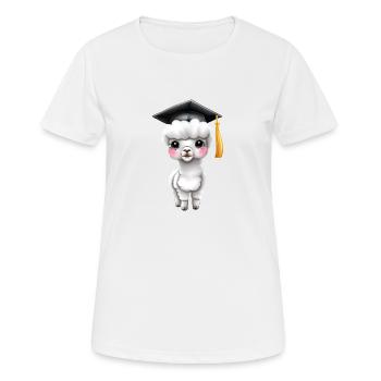 Baccalauréat en études d’alpaga Certificat de fin d’études supérieures - T-shirt respirant Femme - blanc - Devant - AI Model Female 172 dark (172cm)