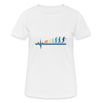 Evolution Ping Pong Heartbeat - Women's Breathable T-Shirt - white - Front - AI Model Female 172 dark (172cm)
