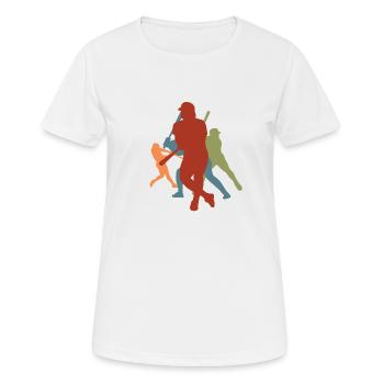 Vintage Retro Baseball Players - Women's Breathable T-Shirt - white - Front - AI Model Female 172 dark (172cm)