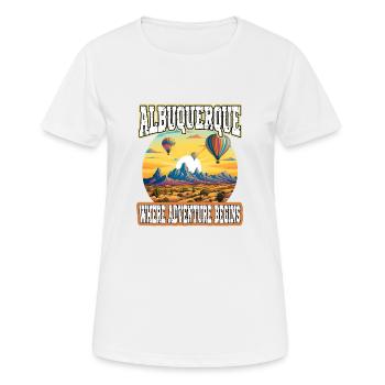 Albuquerque Ballon New Mexico Heißluftballon - Frauen T-Shirt atmungsaktiv - Weiß - Vorne - AI Model Female 172 dark (172cm)