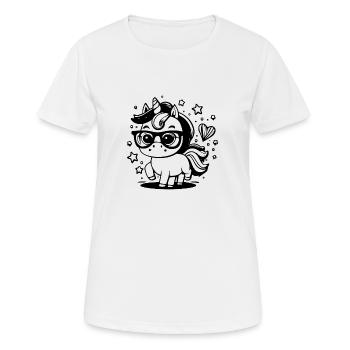 Licorne d'amour - T-shirt respirant Femme - blanc - Devant - AI Model Female 172 dark (172cm)