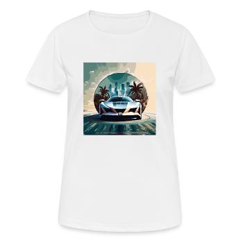 Miami Portal Escape (Miami Collection) - Women's Breathable T-Shirt - white - Front - AI Model Female 172 dark (172cm)