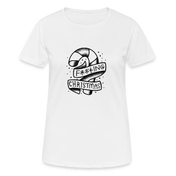 de Noël avec de la canne à sucre - T-shirt respirant Femme - blanc - Devant - AI Model Female 172 dark (172cm)