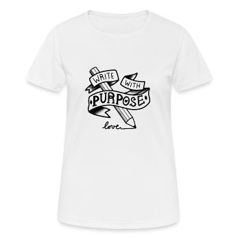 Style de tatouage Écrire avec un but - T-shirt respirant Femme - blanc - Devant - AI Model Female 172 dark (172cm)
