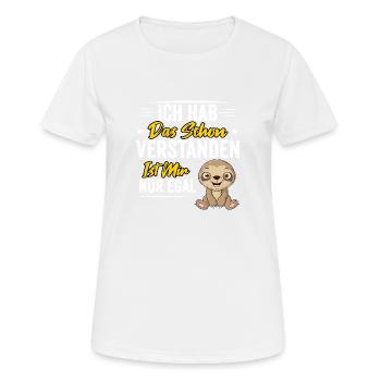 Ich Hab Das Schon Verstanden Ist Mir Nur Egal - Frauen T-Shirt atmungsaktiv - Weiß - Vorne - AI Model Female 172 dark (172cm)