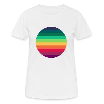 Regenbogen Kreis - Frauen T-Shirt atmungsaktiv - Weiß - Vorne - AI Model Female 172 dark (172cm)