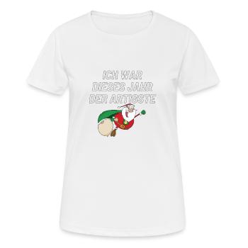 Ich war dieses Jahr der Artigste - Frauen T-Shirt atmungsaktiv - Weiß - Vorne - AI Model Female 172 dark (172cm)