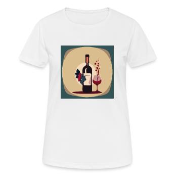 Wein / Rotwein / Weißwein - Frauen T-Shirt atmungsaktiv - Weiß - Vorne - AI Model Female 172 dark (172cm)