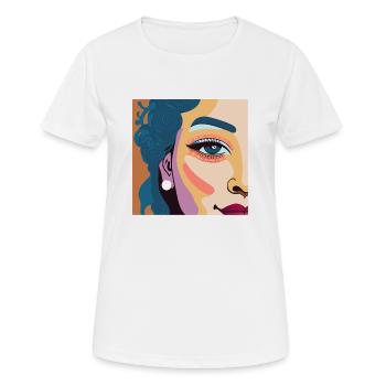 Women / Feminin / Art - Frauen T-Shirt atmungsaktiv - Weiß - Vorne - AI Model Female 172 dark (172cm)