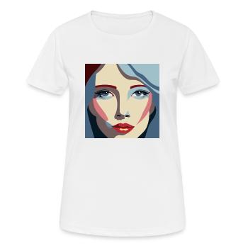 Women / Feminin / Art - Frauen T-Shirt atmungsaktiv - Weiß - Vorne - AI Model Female 172 dark (172cm)