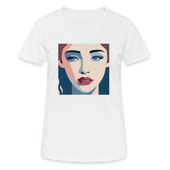 Women / Feminin /Art - Frauen T-Shirt atmungsaktiv - Weiß - Vorne - AI Model Female 172 dark (172cm)