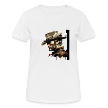 Cowboy - Frauen T-Shirt atmungsaktiv - Weiß - Vorne - AI Model Female 172 dark (172cm)