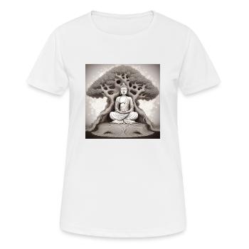 Buddha - Frauen T-Shirt atmungsaktiv - Weiß - Vorne - AI Model Female 172 dark (172cm)