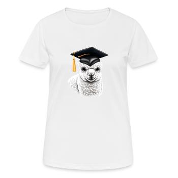 Baccalauréat Certificat de fin d’études supérieures Études d’alpaga - T-shirt respirant Femme - blanc - Devant - AI Model Female 172 dark (172cm)