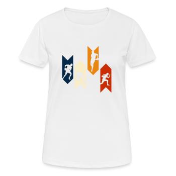 Vintage retro rugby gift idea - Women's Breathable T-Shirt - white - Front - AI Model Female 172 dark (172cm)