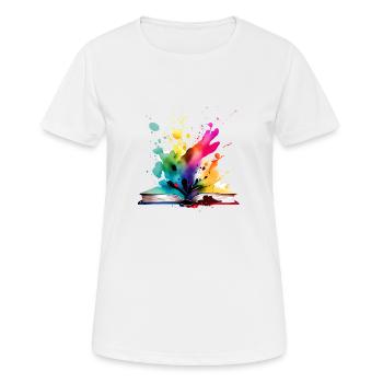 Book Reading Books Gift Reader Book Lover - Women's Breathable T-Shirt - white - Front - AI Model Female 172 dark (172cm)