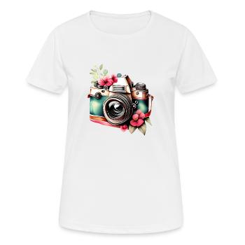 Camera Photographer Funny Photographers Photograph - Women's Breathable T-Shirt - white - Front - AI Model Female 172 dark (172cm)