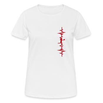 Tennis battement de coeur - T-shirt respirant Femme - blanc - Devant - AI Model Female 172 dark (172cm)