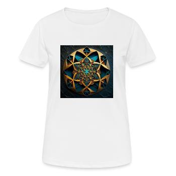Heilige Geometrie - Frauen T-Shirt atmungsaktiv - Weiß - Vorne - AI Model Female 172 dark (172cm)