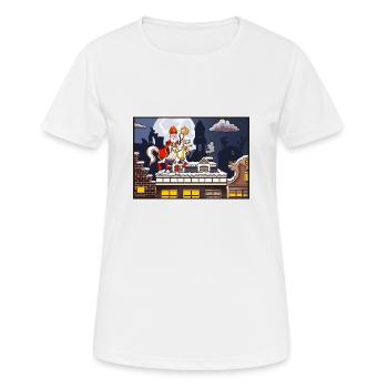 Saint-Nicolas le 5 décembre - T-shirt respirant Femme - blanc - Devant - AI Model Female 172 dark (172cm)