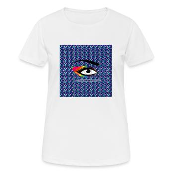Oeil - T-shirt respirant Femme - blanc - Devant - AI Model Female 172 dark (172cm)