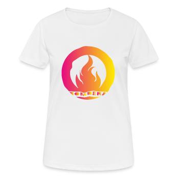 Spanisches Feuerwehr-Design Bombera Feuerwehrfrau - Frauen T-Shirt atmungsaktiv - Weiß - Vorne - AI Model Female 172 dark (172cm)